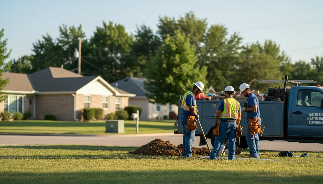 Residential water line and bathroom plumbing service in Hadley, MA